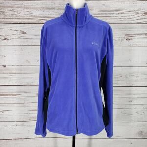 Colombia Women's Blue Zip Up Fleece Jacket Size XL
